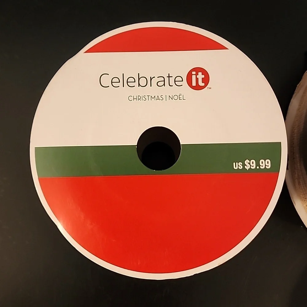 NEW Celebrate It Holiday Ribbon, Set of 2 Rolls, 2-1/2